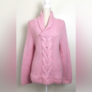 RALPH LAUREN Exclusive Hand Knit Sweater Lambswool Mohair